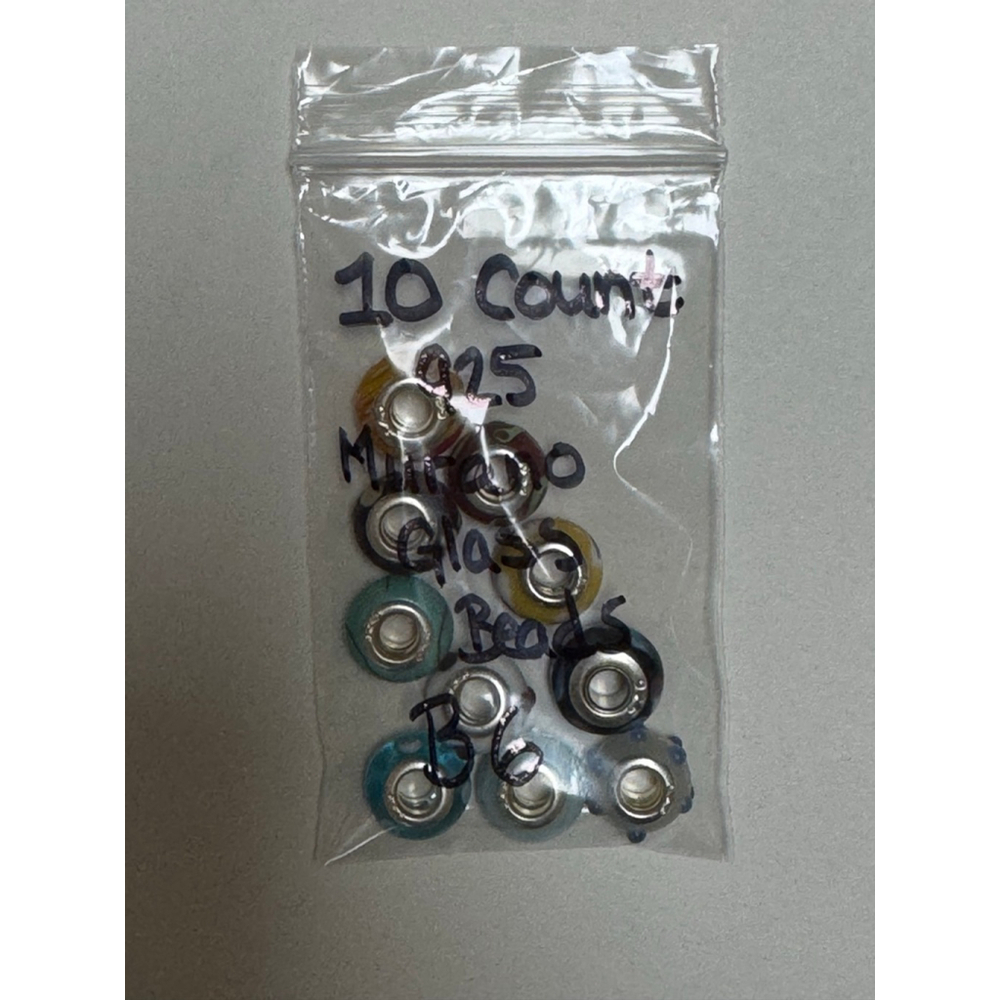 10x Murano Glass Charm Bracelet Beads - Sterling Silver Core - Picture 7 of 8